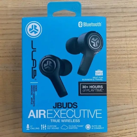 JLab JBud Air Executive Wireless Bluetooth In-Ear Headphones-Black- brand NEW - Picture 1 of 1